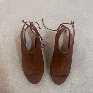 Cole Haan Brown Suede Mules